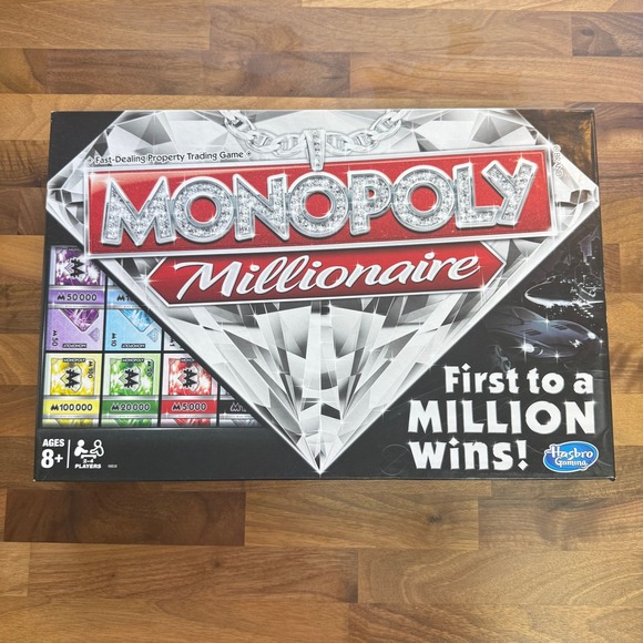 Hasbro Gaming Other - Monopoly Millionaire Board Game First to a Million Wins‎ 2017 Edition Complete